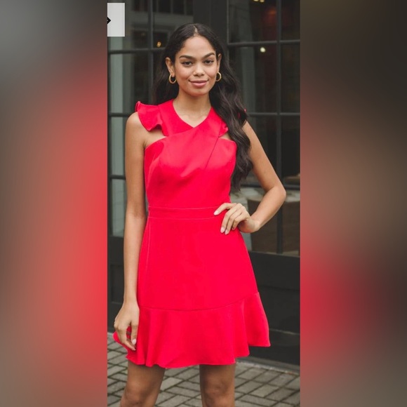 Adelyn Rae Size Large Red Dress - Picture 3 of 8